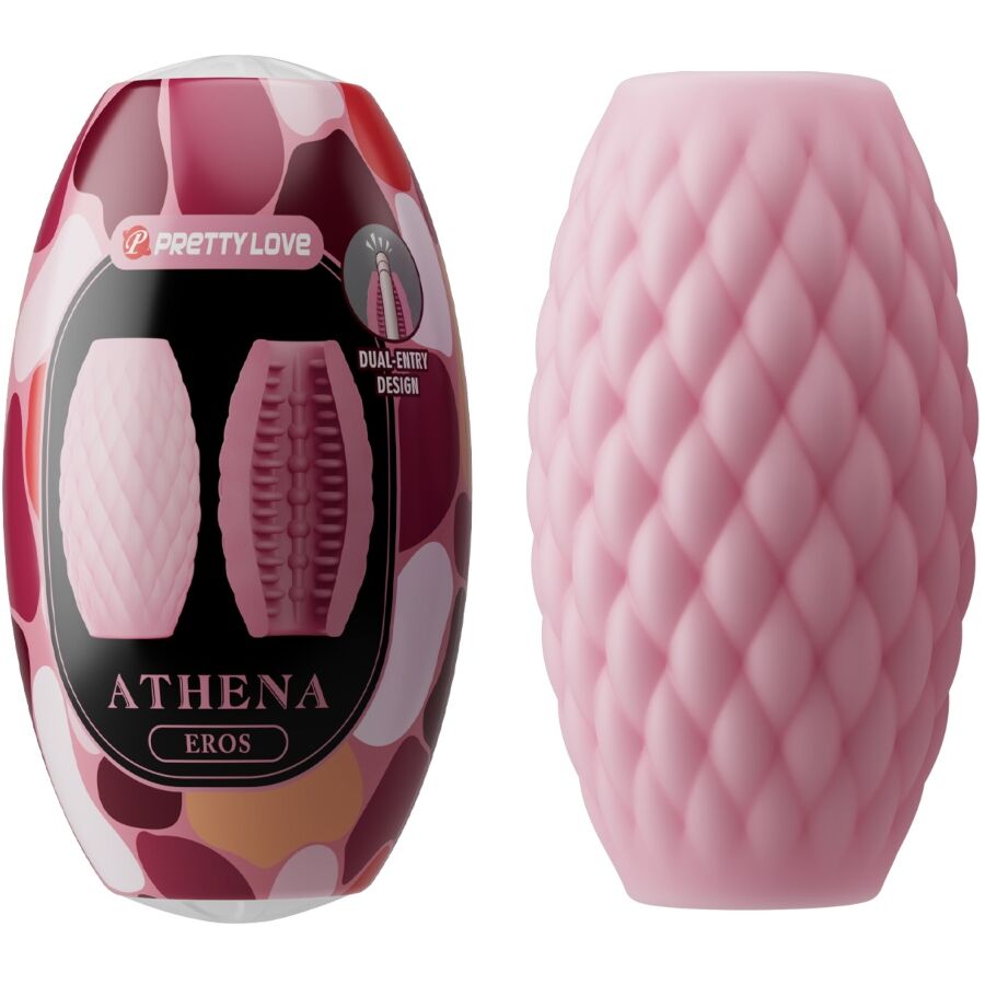 Masturbateur homme double entrée en TPR rose — PRETTY LOVE