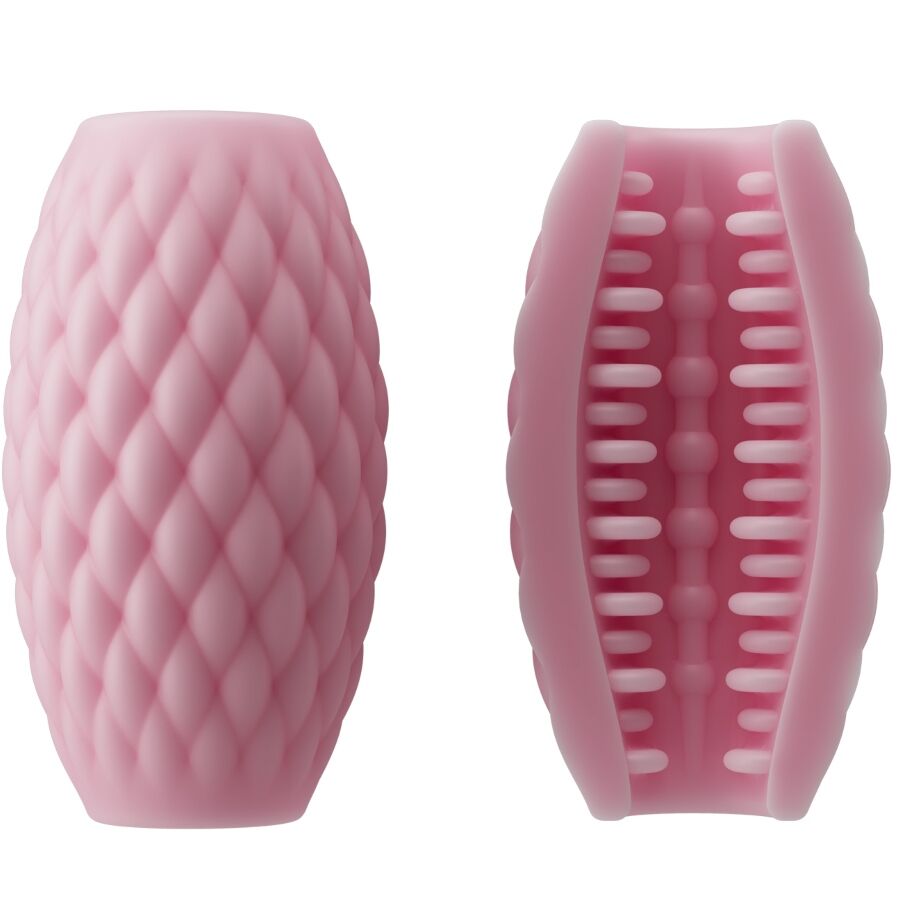 Masturbador masculino de dupla entrada em TPR rosa — PRETTY LOVE