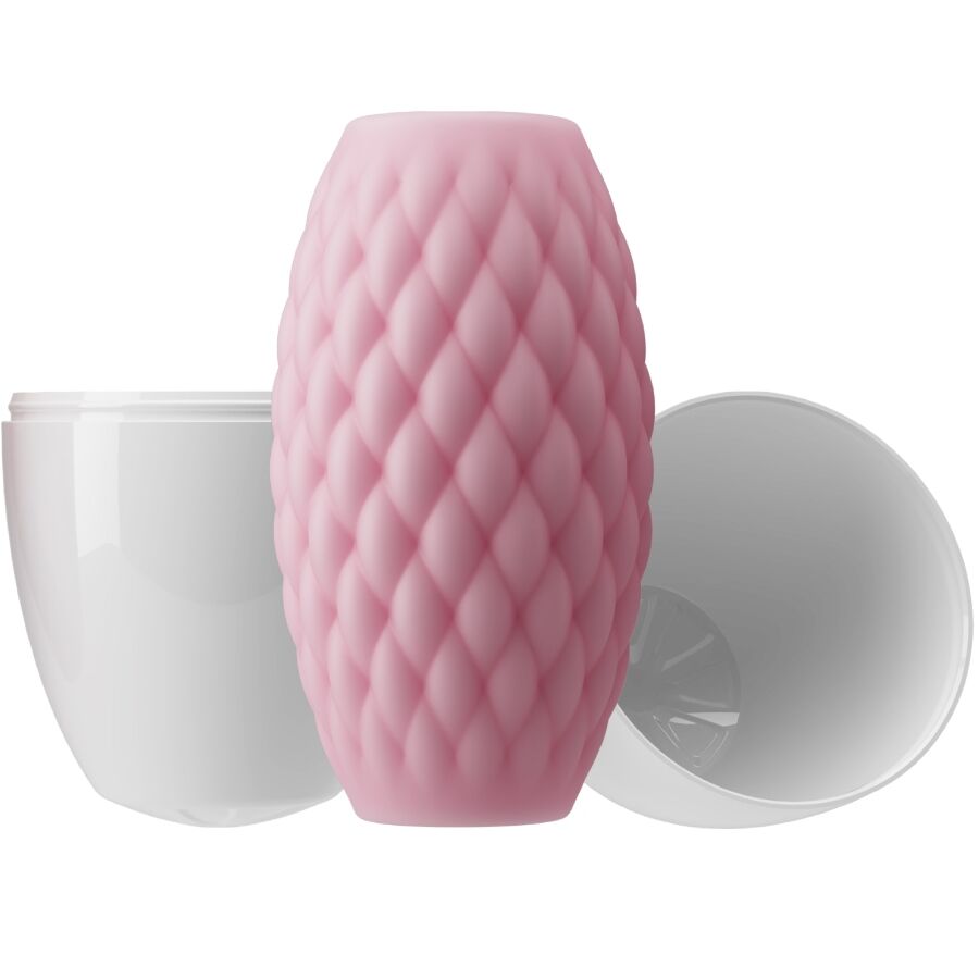 Masturbador masculino de dupla entrada em TPR rosa — PRETTY LOVE