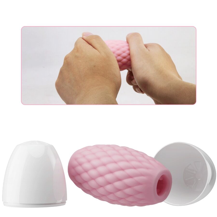Masturbador masculino de dupla entrada em TPR rosa — PRETTY LOVE