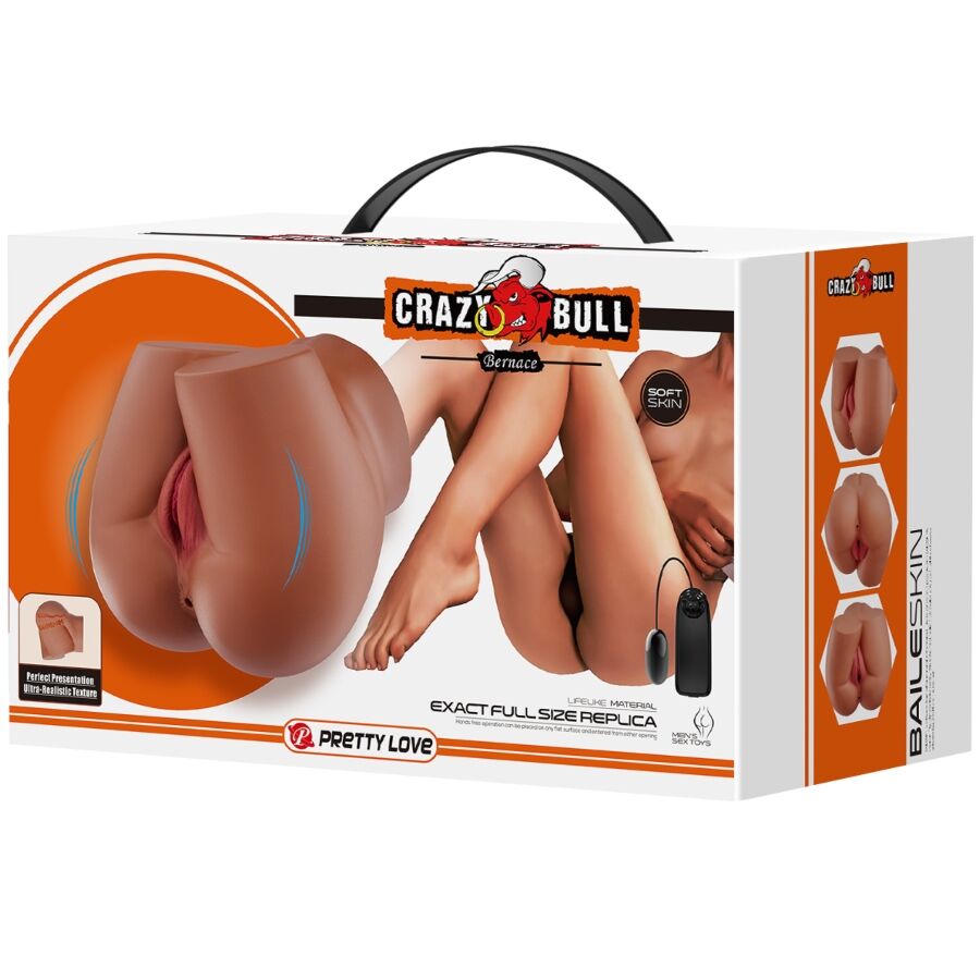 Vibrateur double pénétration réaliste télécommandé — CRAZY BULL
