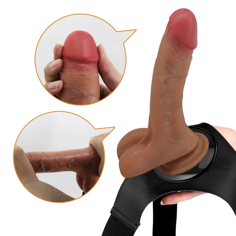 Slip harnais universel avec gode vibrant et squirtant 15,5 cm — PRETTY LOVE