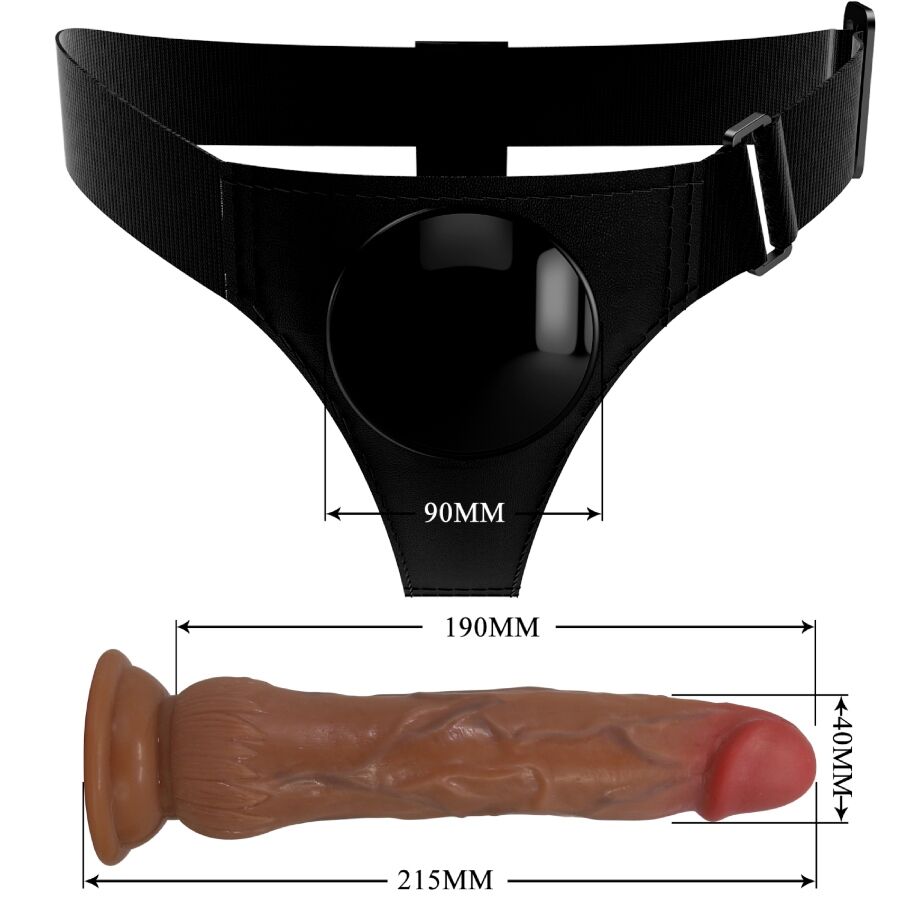 Culotte harnais universelle avec gode giclant 19 cm — PRETTY LOVE