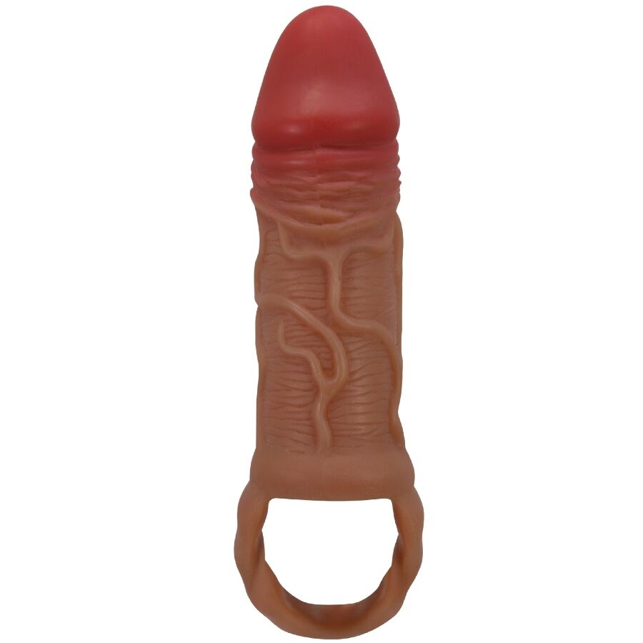 Manchon pénis texturé allongeant 10 cm — PRETTY LOVE
