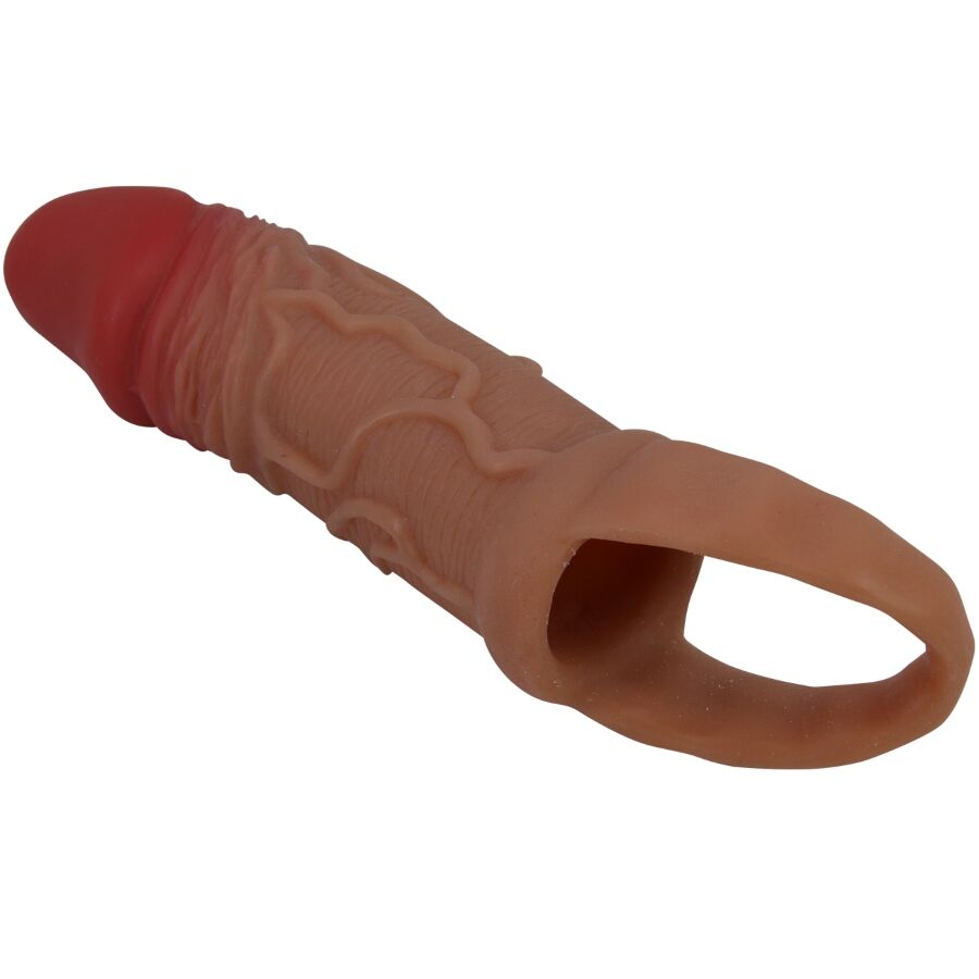 Manchon pénis texturé allongeant 10 cm — PRETTY LOVE