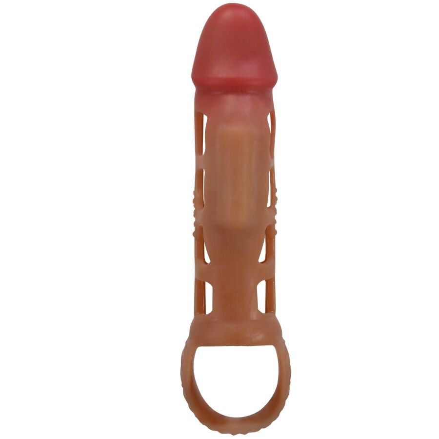 Manchon pénis vibrant extensible avec anneau — PRETTY LOVE