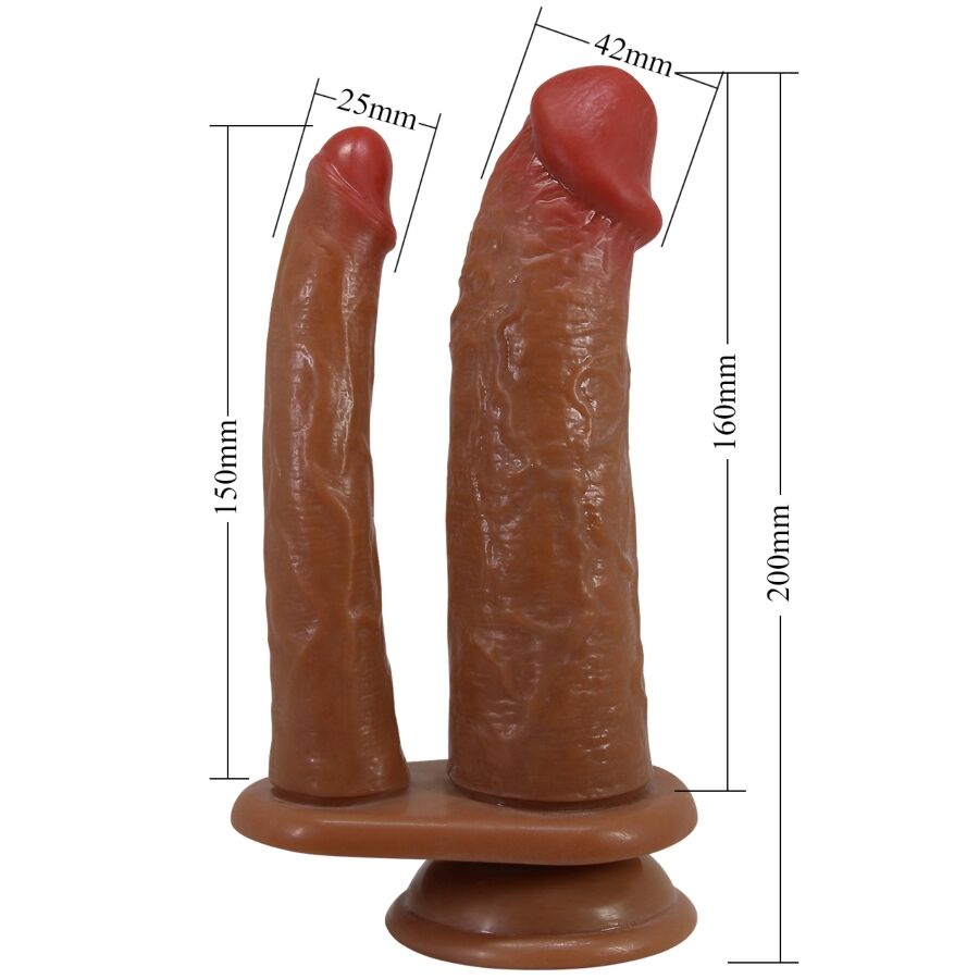 Double gode réaliste vibrant à deux têtes — PRETTY LOVE
