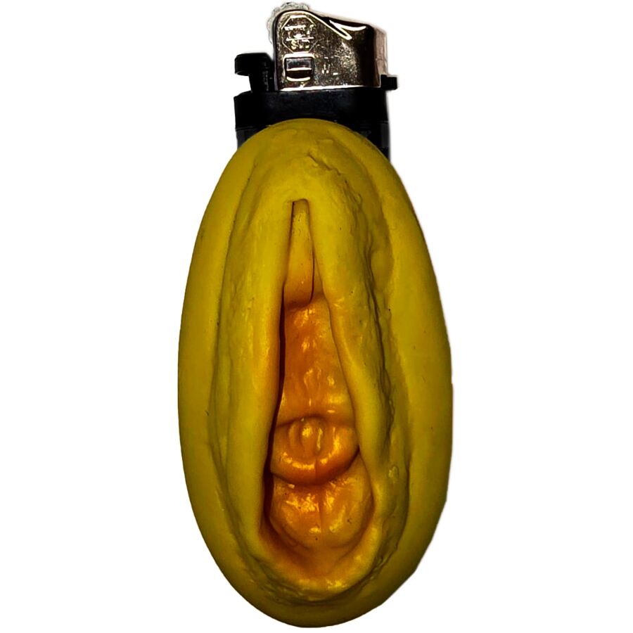 Briquet humour doré en forme de vulve — DIABLO PICANTE