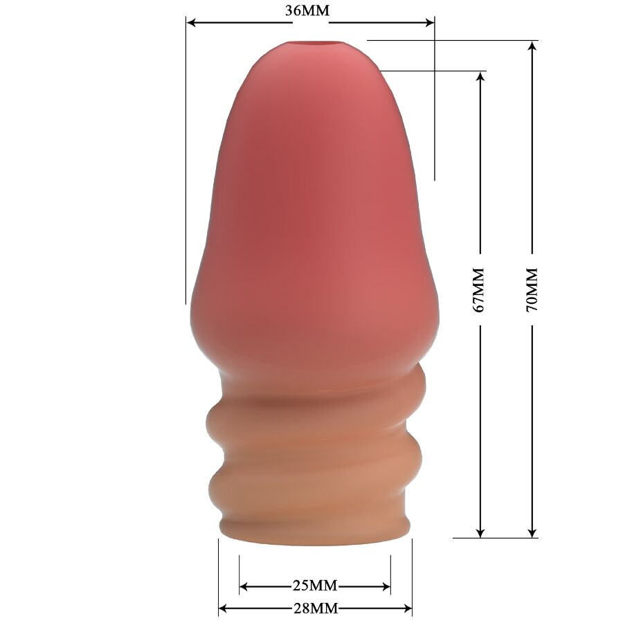 Manchon d'extension pénienne en TPR rose — PRETTY LOVE MALE