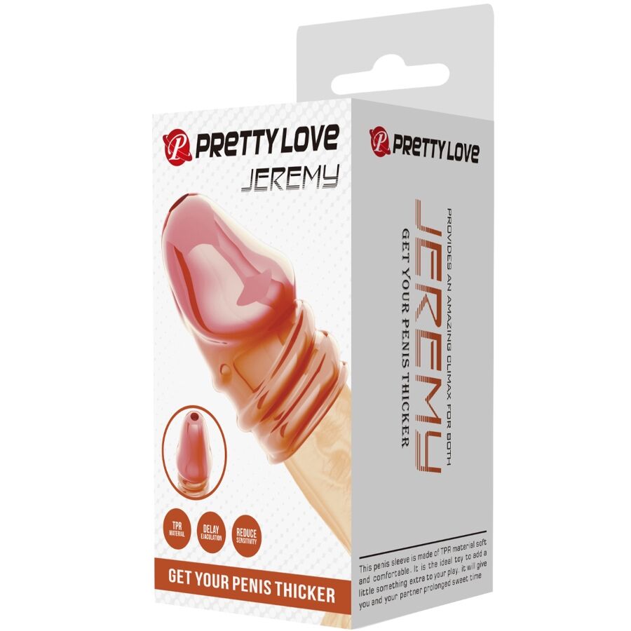 Manchon d'extension pénienne en TPR rose — PRETTY LOVE MALE