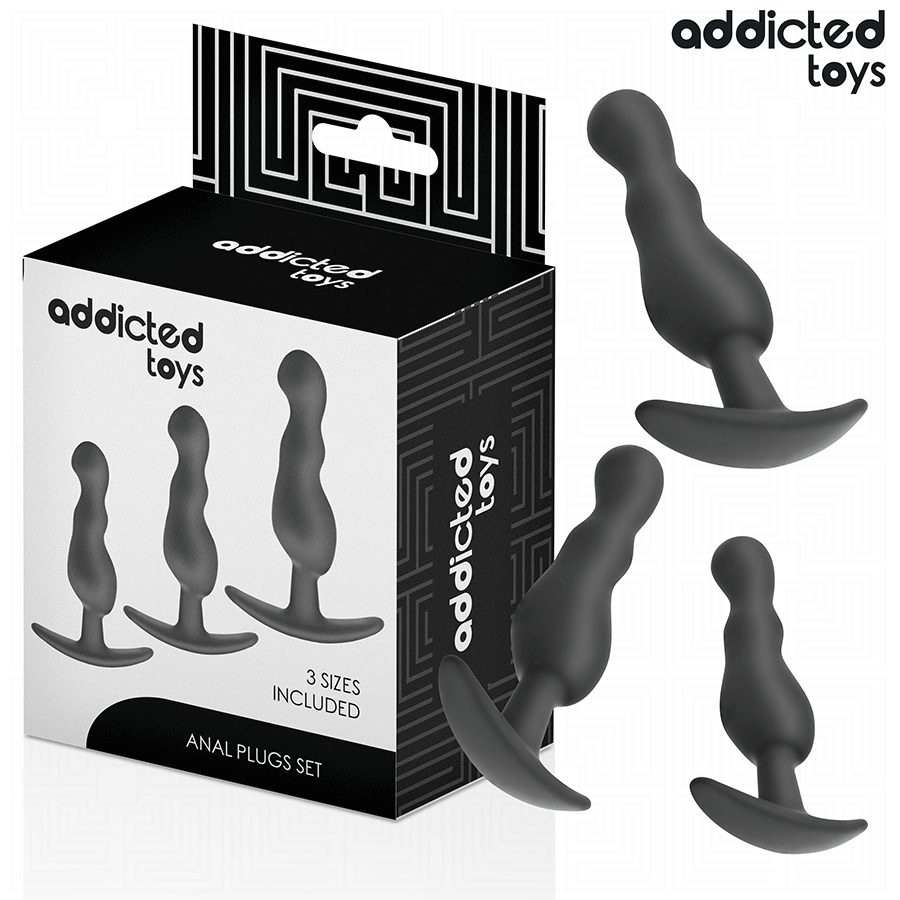 Lot de 3 plugs anals progressifs — ADDICTED TOYS