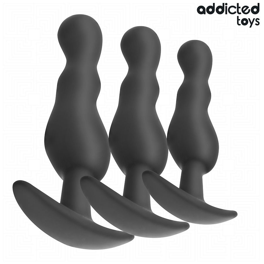 Lot de 3 plugs anals progressifs — ADDICTED TOYS