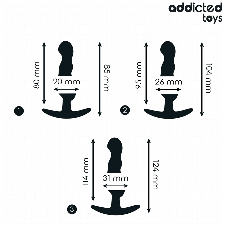 Lot de 3 plugs anals progressifs — ADDICTED TOYS