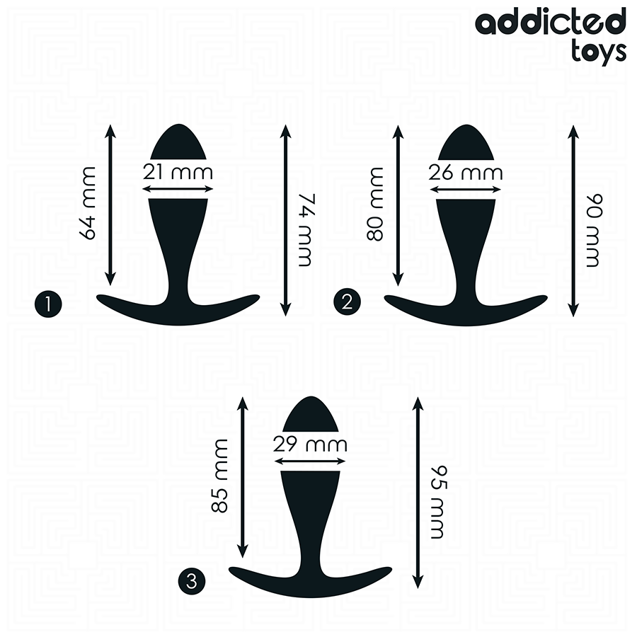 Coffret découverte de 3 plugs anals progressifs — ADDICTED TOYS