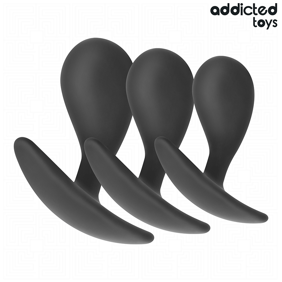 Lot de 3 plugs anaux progressifs — ADDICTED TOYS