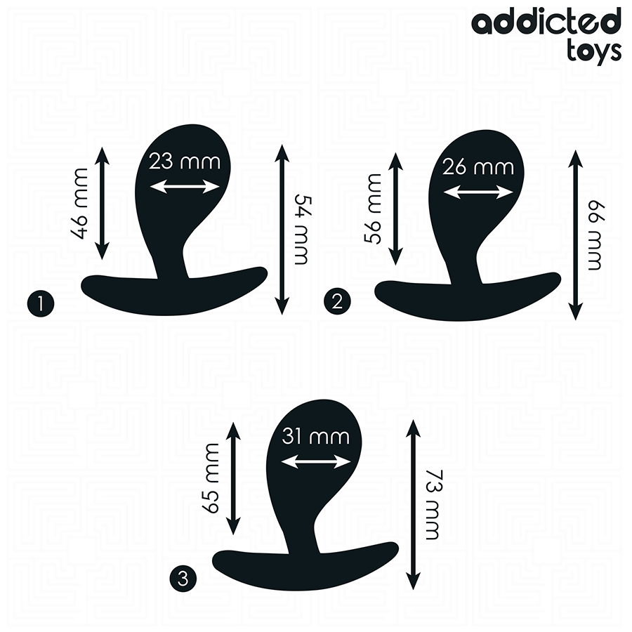 Lot de 3 plugs anaux progressifs — ADDICTED TOYS