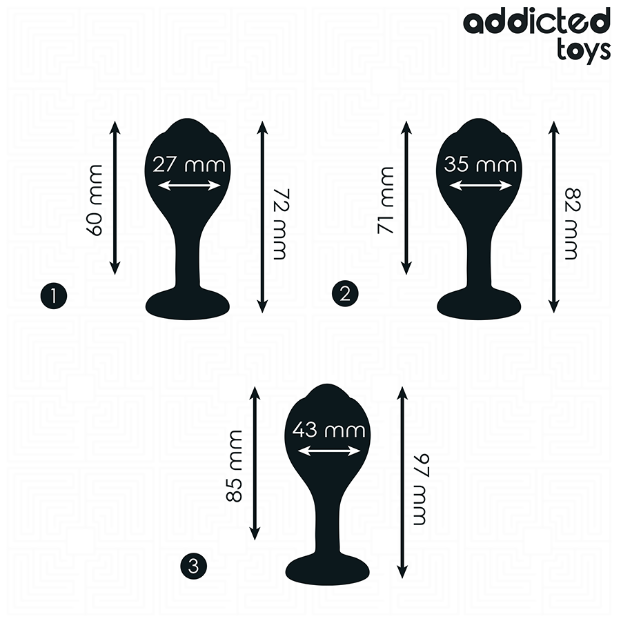 Ensemble de 3 plugs anals progressifs — ADDICTED TOYS