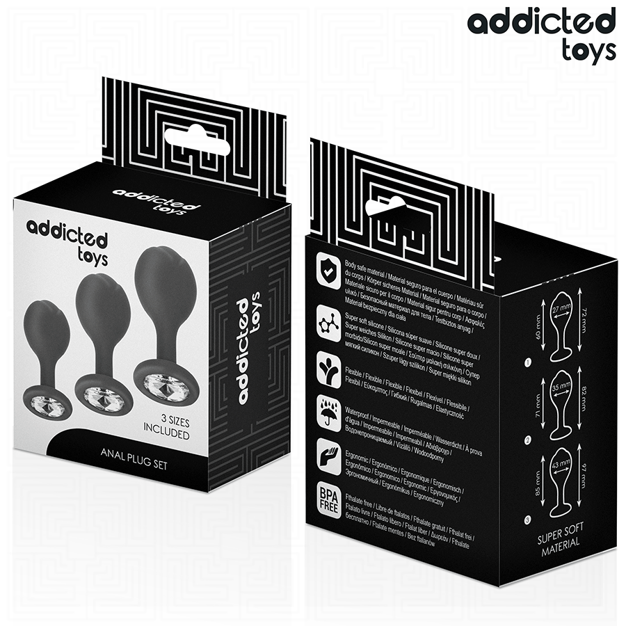 Ensemble de 3 plugs anals progressifs — ADDICTED TOYS