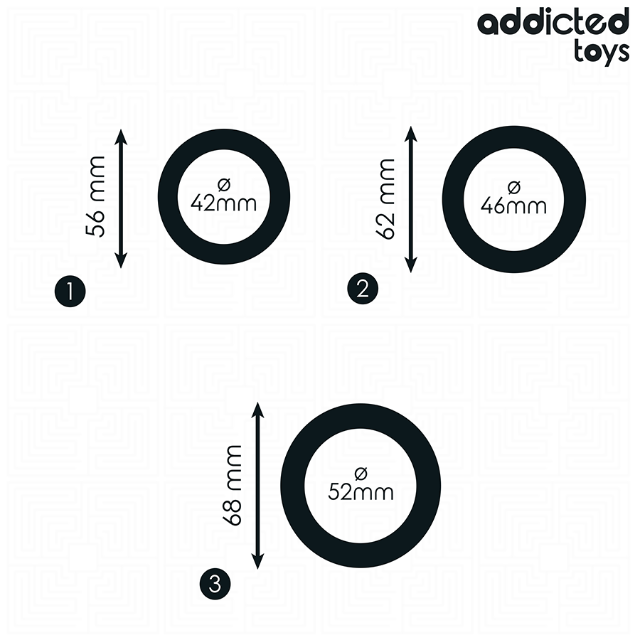 Lot d'anneaux plats en silicone — ADDICTED TOYS