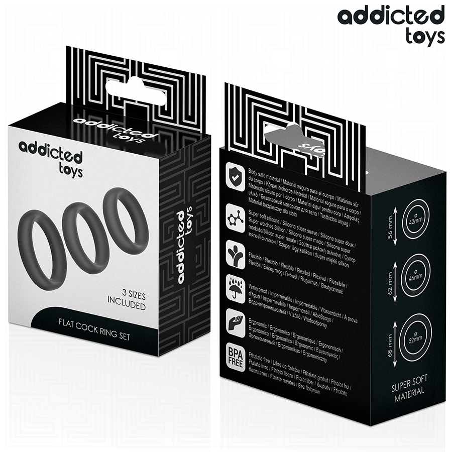 Lot d'anneaux plats en silicone — ADDICTED TOYS