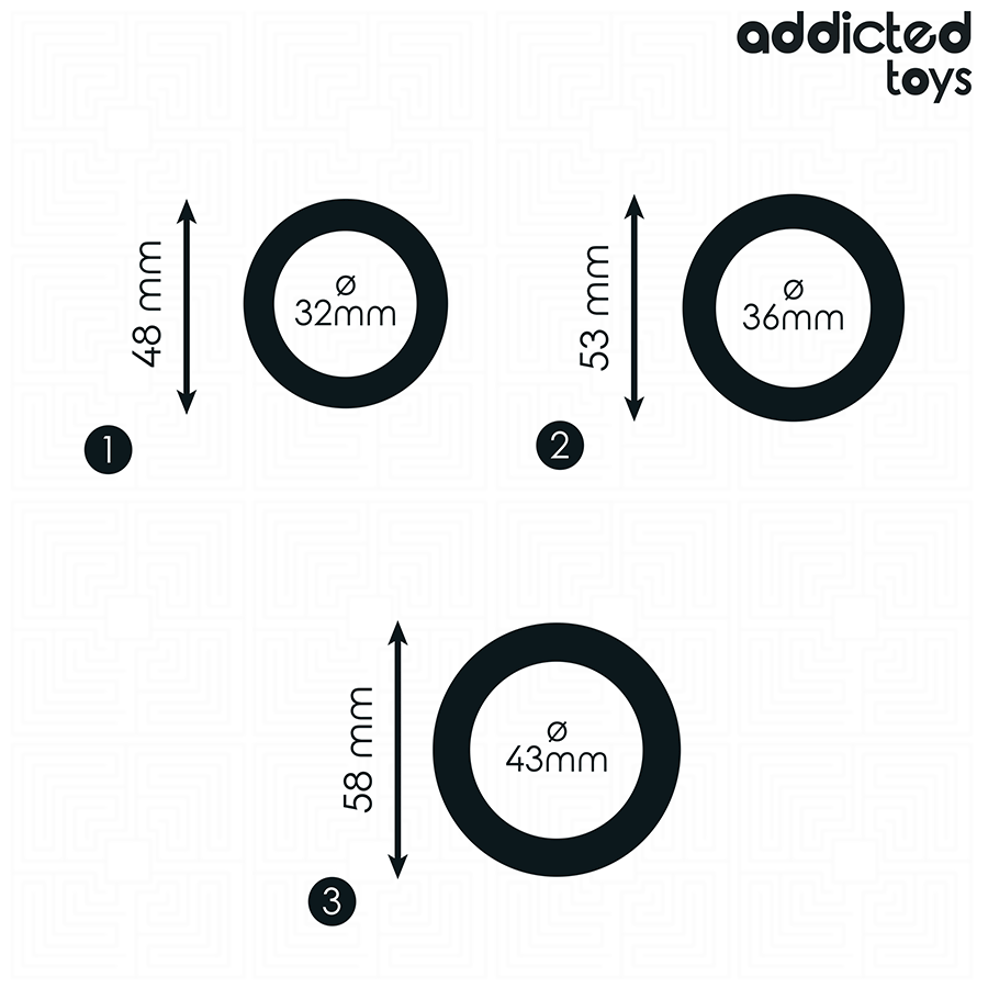 Set de trois anneaux péniens en silicone — ADDICTED TOYS