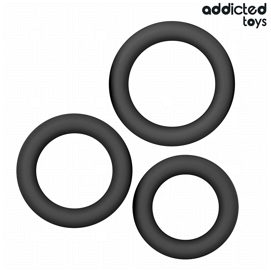Set de trois anneaux péniens en silicone — ADDICTED TOYS