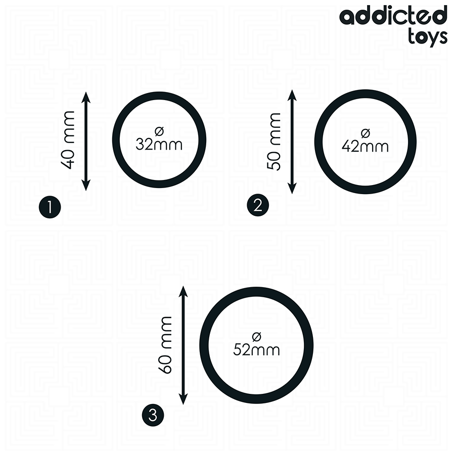 Lot d'anneaux en silicone progressifs — ADDICTED TOYS