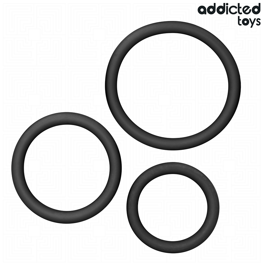 Lot d'anneaux en silicone progressifs — ADDICTED TOYS