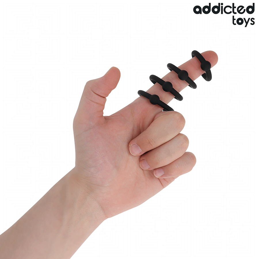 Lot d'anneaux en silicone à pression — ADDICTED TOYS