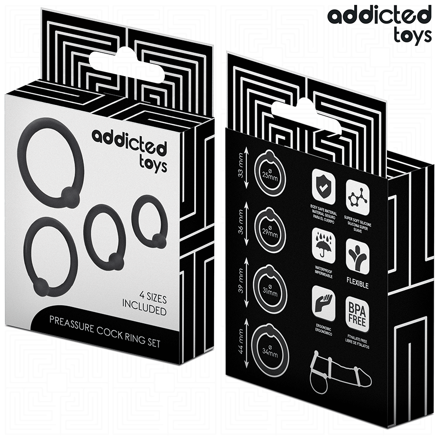 Lot d'anneaux en silicone à pression — ADDICTED TOYS