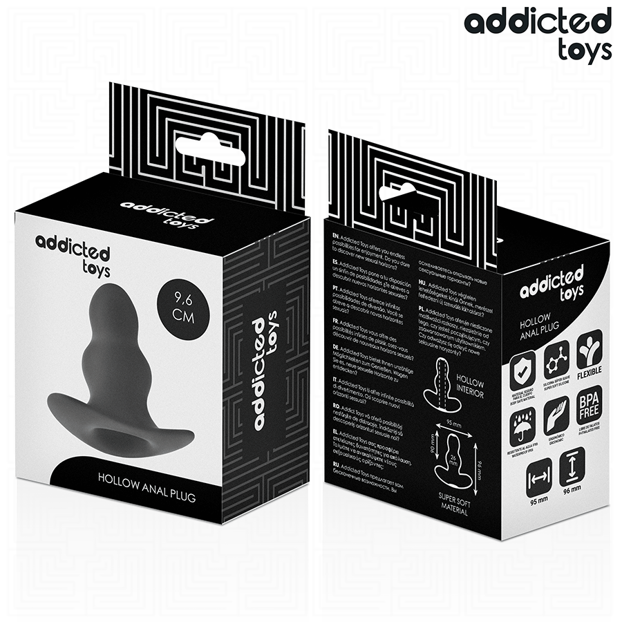 Plug anal creux taille M 9,6 cm — ADDICTED TOYS