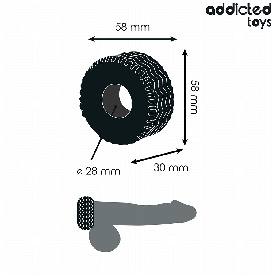 Anneau pénien extra épais — ADDICTED TOYS