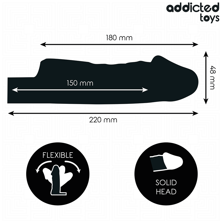 Extension de pénis transparente 27 cm — ADDICTED TOYS