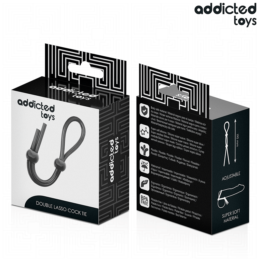 Corde en silicone à double boucle pour le pénis — ADDICTED TOYS
