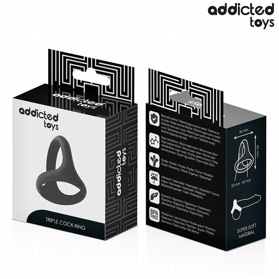 Anneau pénien triple épaisseur — ADDICTED TOYS