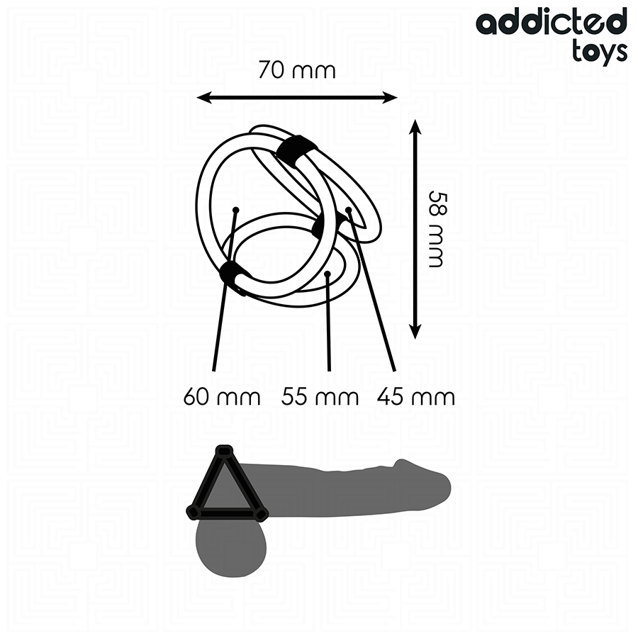 Anneau pénien triple — ADDICTED TOYS