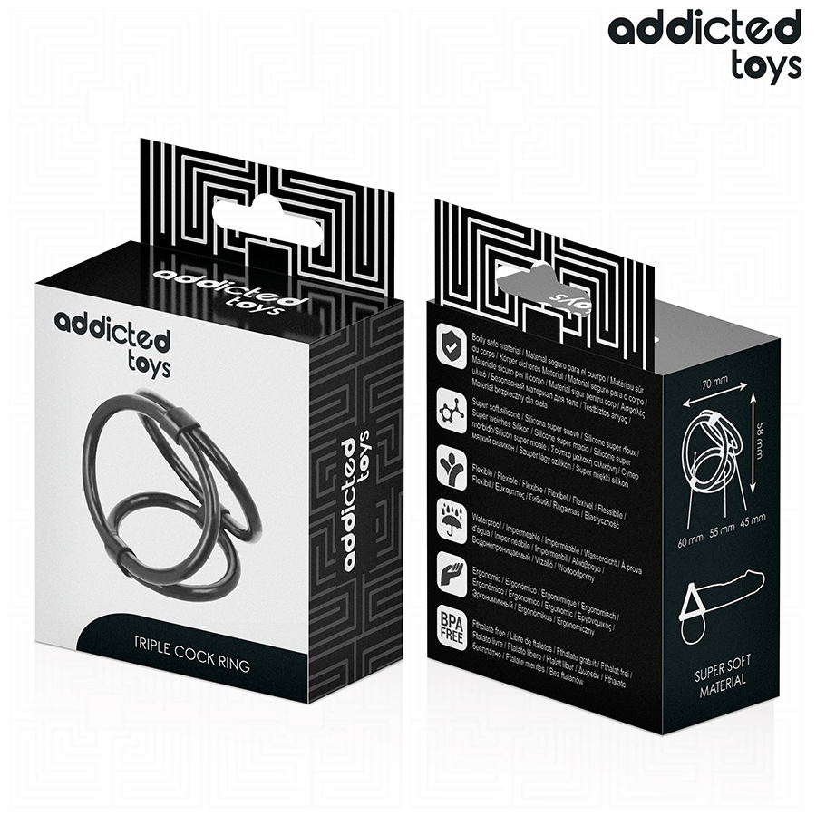 Anneau pénien triple — ADDICTED TOYS