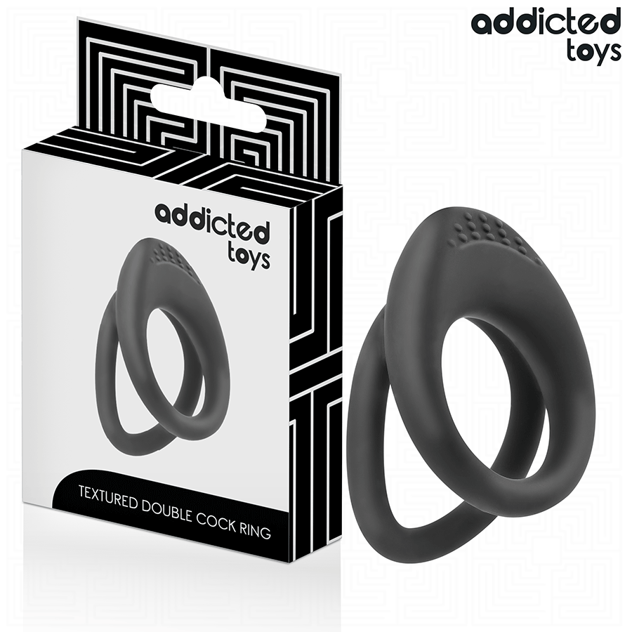 Anneau pénien texturé double — ADDICTED TOYS