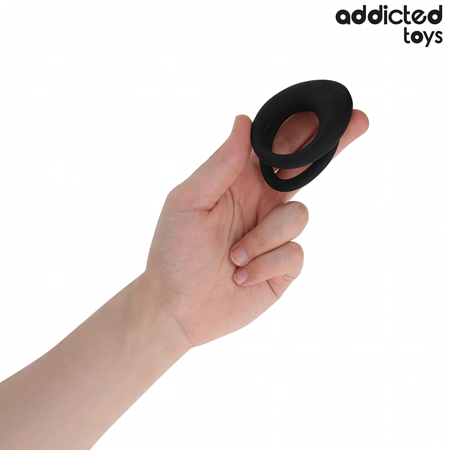 Anneau pénien texturé double — ADDICTED TOYS