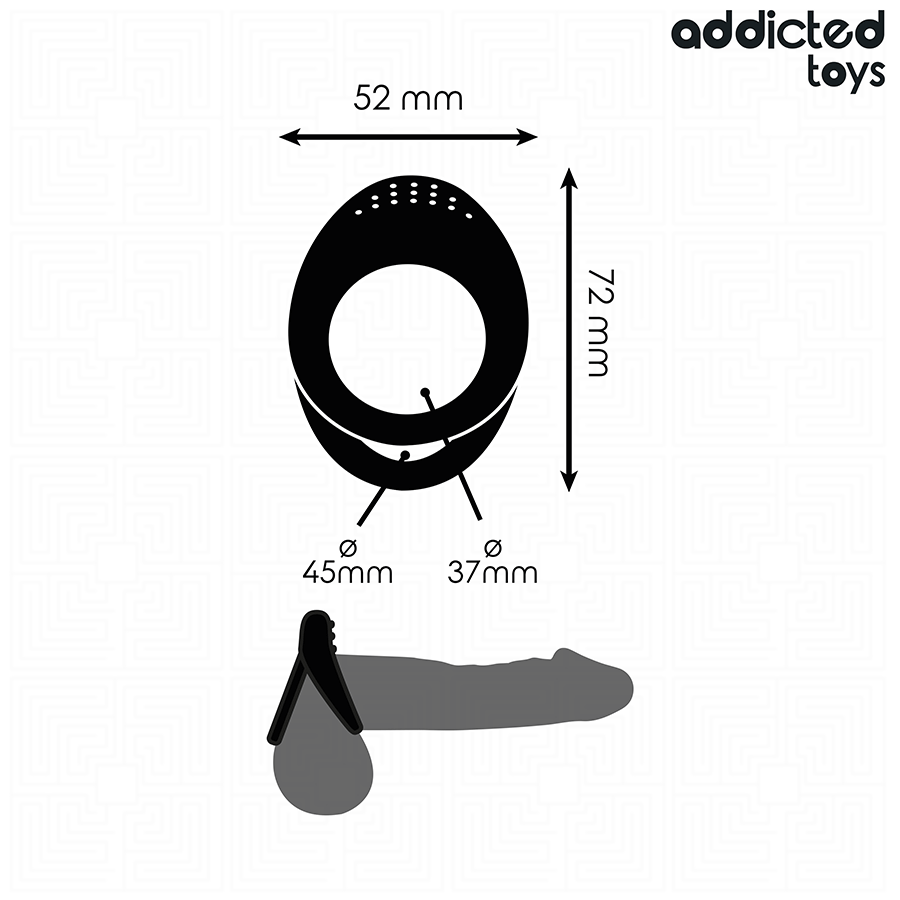Anneau pénien texturé double — ADDICTED TOYS