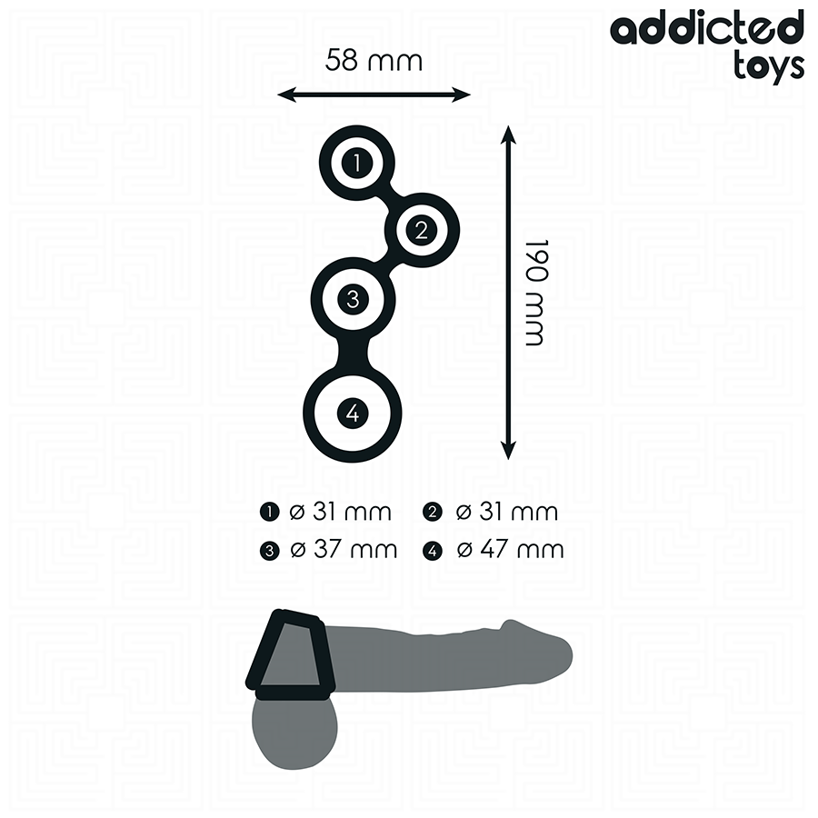 Anneau pénien à séparateur testicules — ADDICTED TOYS
