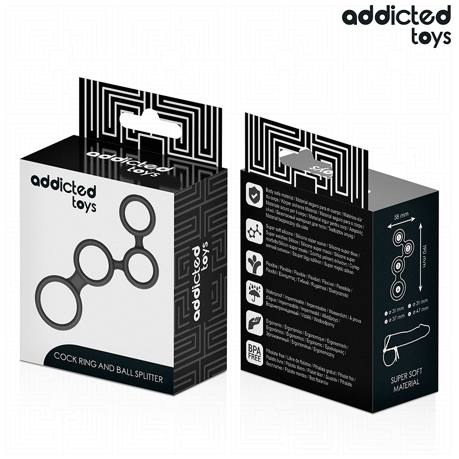 Anneau pénien à séparateur testicules — ADDICTED TOYS