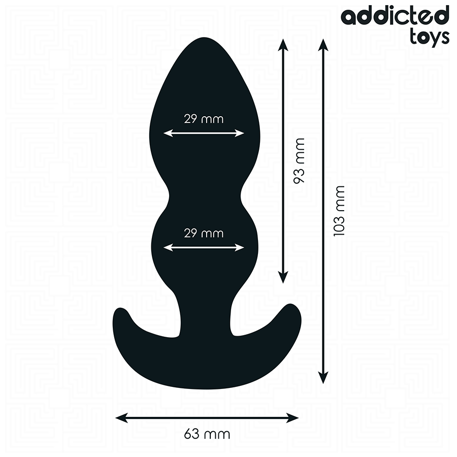 Plug anal boule silicone taille S 10,3 cm — ADDICTED TOYS