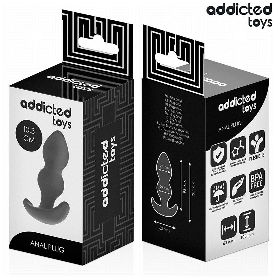 Plug anal boule silicone taille S 10,3 cm — ADDICTED TOYS