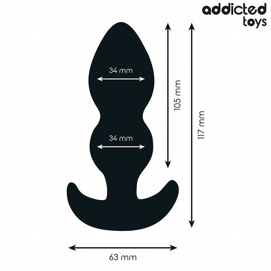 Plug anal large à double boule — ADDICTED TOYS