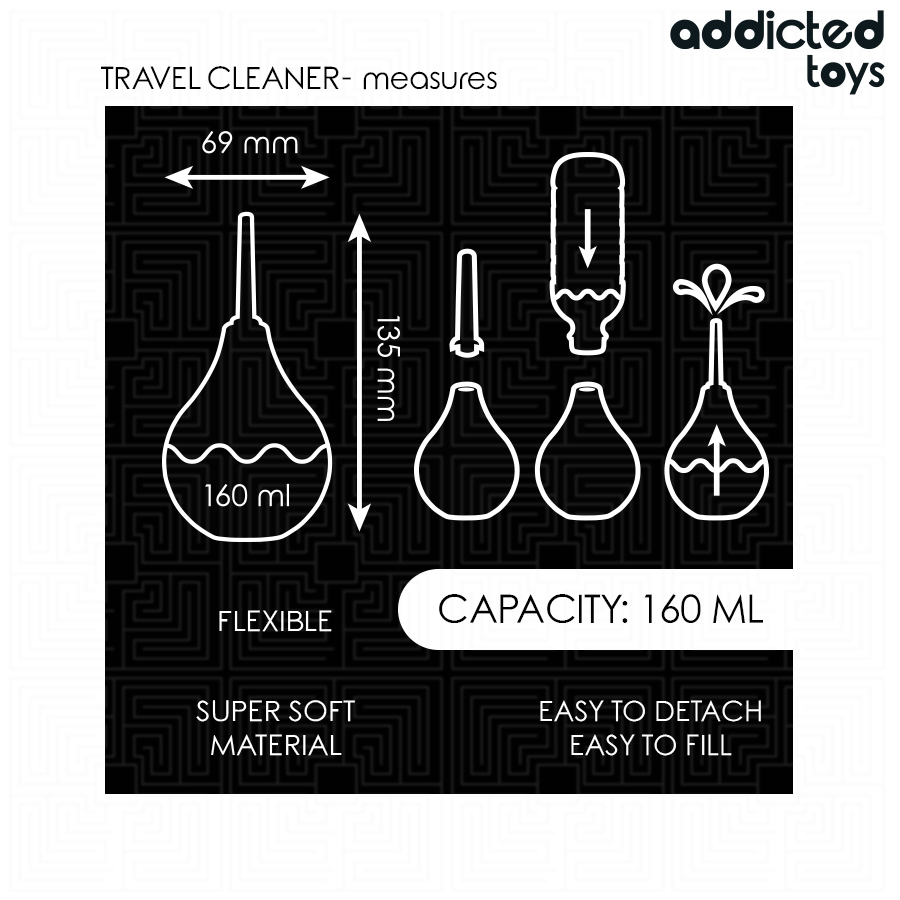 Nettoyant anal de voyage taille M 160 ml — ADDICTED TOYS