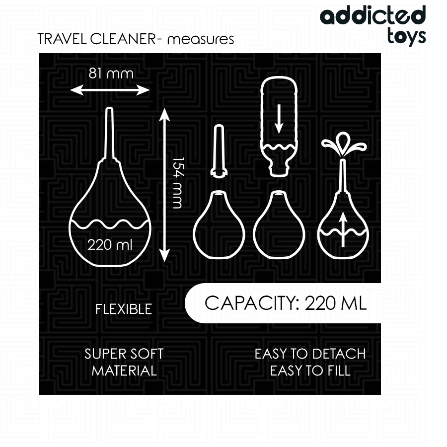 Nettoyant anal de voyage grand format 220 ml — ADDICTED TOYS
