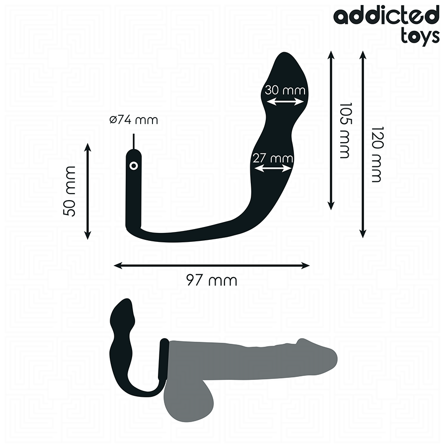 Plug anal avec anneau de stimulation — ADDICTED TOYS