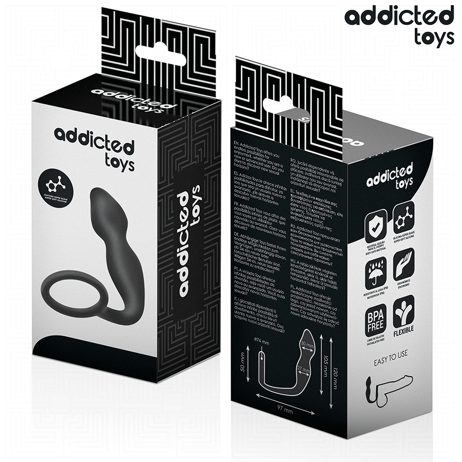 Plug anal avec anneau de stimulation — ADDICTED TOYS