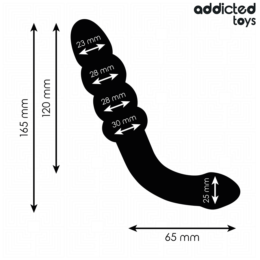 Double masseur anal progressif 16,5 cm — ADDICTED TOYS